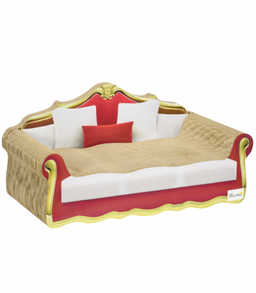 PawHut Cat Scratching Board, Cardboard Lounge Sofa with Catnip, 58 x 29.5 x 29cm