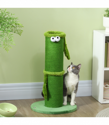 PawHut Cat Scratching Post for Indoor Cats with Sisal Rope Cover, Large Base