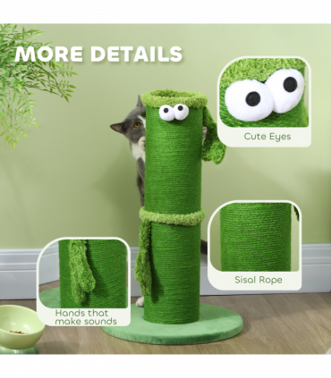 PawHut Cat Scratching Post for Indoor Cats with Sisal Rope Cover, Large Base