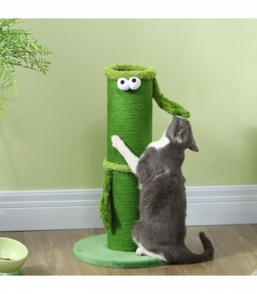 PawHut Cat Scratching Post for Indoor Cats with Sisal Rope Cover, Large Base