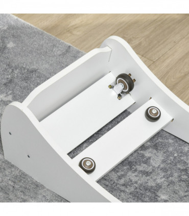 PawHut Cat Treadmill, 30" Wooden Cat Running Wheel with Brake, White