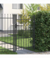 vidaXL Fence Gate Grey 100 x 150 cm Powder coated steel