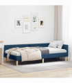 vidaXL Corner Bed Frame Blue 80 x 200 cm Fabric and Engineered wood