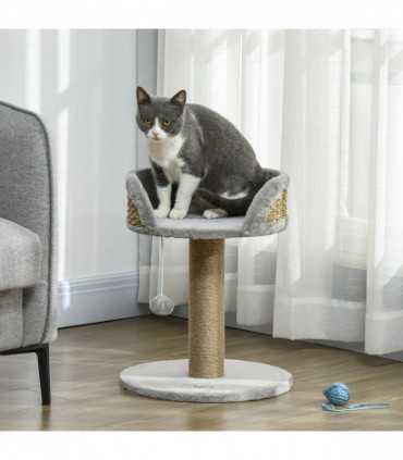 PawHut Cat Tree Tower Activity Centre with Scratching Posts Grey