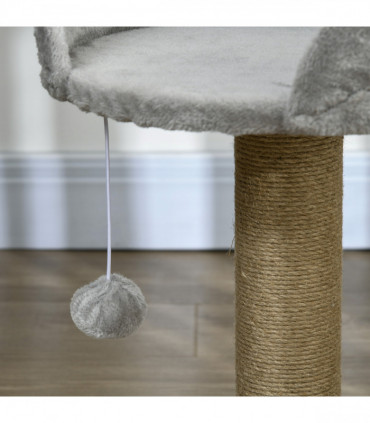 PawHut Cat Tree Tower Activity Centre with Scratching Posts Grey