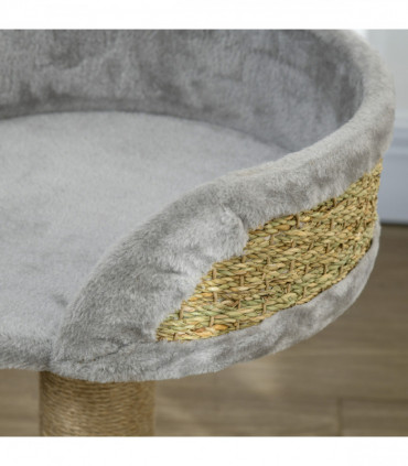 PawHut Cat Tree Tower Activity Centre with Scratching Posts Grey