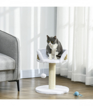 PawHut Cat Tree Tower Activity Centre with Scratching Posts White