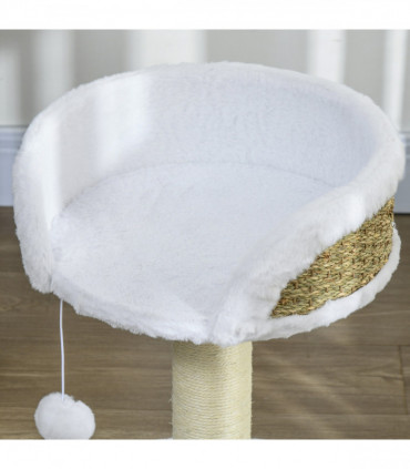 PawHut Cat Tree Tower Activity Centre with Scratching Posts White
