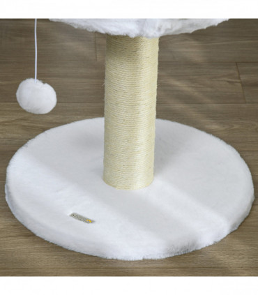 PawHut Cat Tree Tower Activity Centre with Scratching Posts White