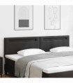 vidaXL Headboard Wall-mounted with Headboard Manual Black 200 cm PVC
