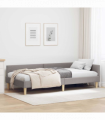 vidaXL Corner Bed Frame Taupe 80 x 200 cm Fabric and Engineered wood