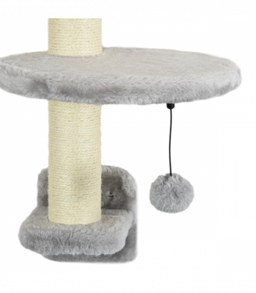 PawHut Cat Wall Furniture with Hammock Platforms Ladder Scratching Post - Grey