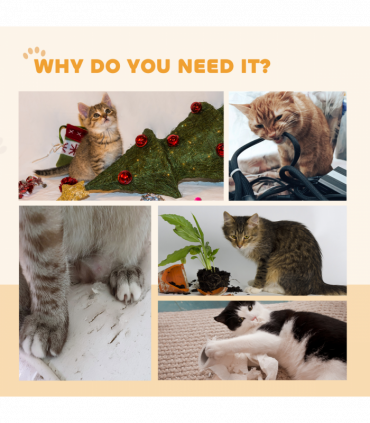 PawHut Cat Wheel with Brake, Scratching Pads - Walnut Brown