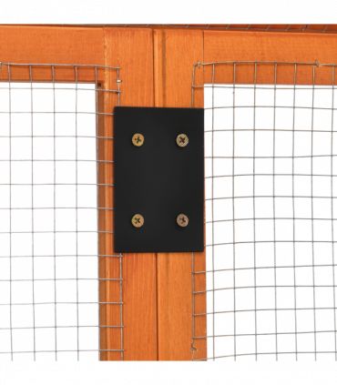 PawHut Chicken Run, Wooden Chicken Coop w/ Combinable Design - Orange