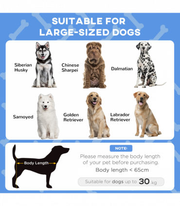 PawHut Cooling Raised Dog Bed w/ Breathable Mesh, for L Dogs - Dark Blue