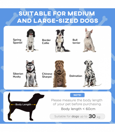 PawHut Cooling Raised Dog Bed w/ Breathable Mesh, for M, L Dogs - Dark Blue