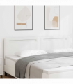 vidaXL Headboard Wall-mounted with Headboard Manual White 200 cm PVC