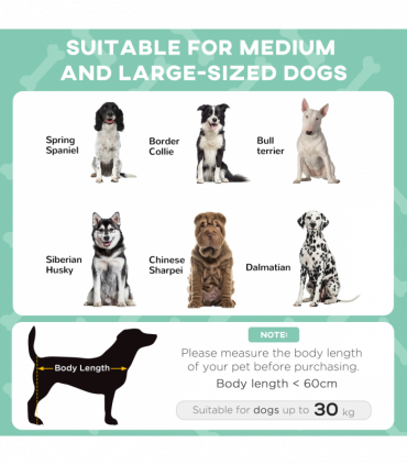 PawHut Cooling Raised Dog Bed w/ Breathable Mesh, for M, L Dogs - Light Grey