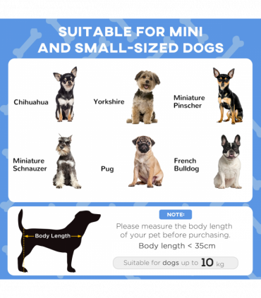 PawHut Cooling Raised Dog Bed w/ Breathable Mesh, for Mini, S Dogs - Dark Blue