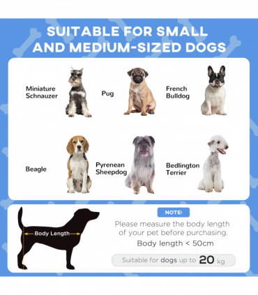 PawHut Cooling Raised Dog Bed w/ Breathable Mesh, for S, M Dogs - Dark Blue