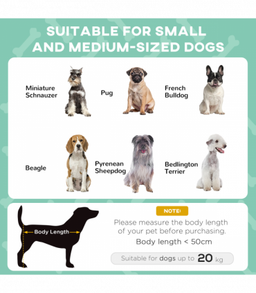 PawHut Cooling Raised Dog Bed w/ Breathable Mesh, for S, M Dogs - Light Grey