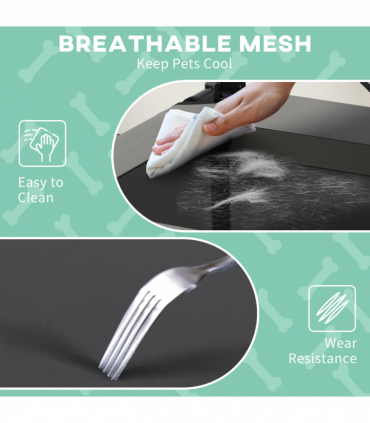 PawHut Cooling Raised Dog Bed w/ Breathable Mesh, for S, M Dogs - Light Grey