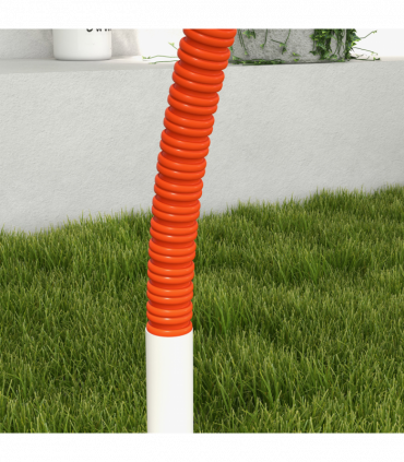 PawHut Dog Agility Equipment Set with 4 PCS Weave Pole, Orange