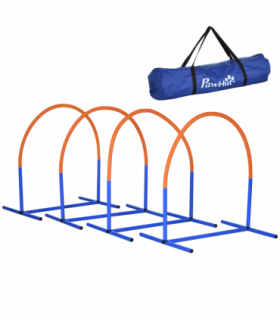 PawHut Dog Agility Training Equipment Pet Agility Training Set with Carry Bag