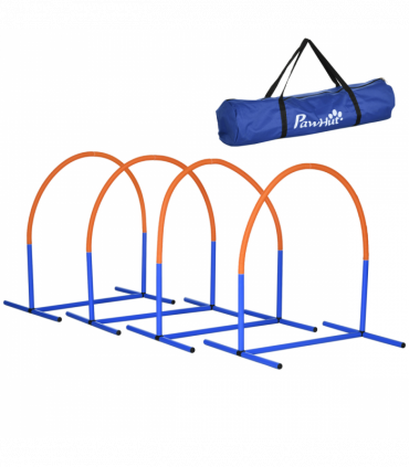 PawHut Dog Agility Training Equipment Pet Agility Training Set with Carry Bag