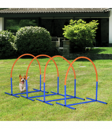 PawHut Dog Agility Training Equipment Pet Agility Training Set with Carry Bag