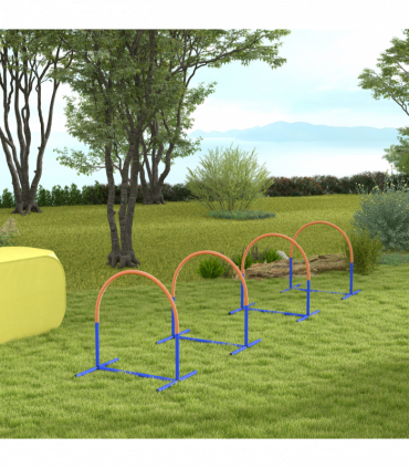 PawHut Dog Agility Training Equipment Pet Agility Training Set with Carry Bag