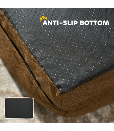 PawHut Dog Bed Calming Pet Bed Dog Mattress for Large Dogs - Brown