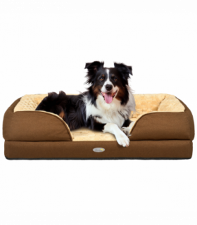 PawHut Dog Bed Calming Pet Bed Dog Mattress for Medium Dogs - Brown