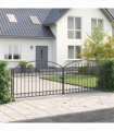 vidaXL Fence gate Other Grey 400 x 125 cm Steel