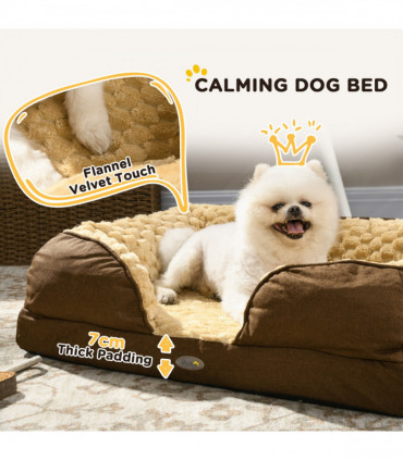 PawHut Dog Bed Calming Pet Bed Dog Mattress for Small Dogs