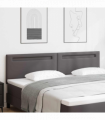 vidaXL Headboard Wall-mounted with Headboard Manual Grey 200 cm PVC