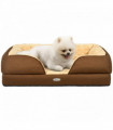 PawHut Dog Bed Calming Pet Bed Dog Mattress for Small Dogs - Brown