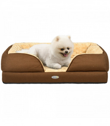PawHut Dog Bed Calming Pet Bed Dog Mattress for Small Dogs - Brown
