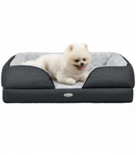 PawHut Dog Bed Calming Pet Bed Dog Mattress for Small Dogs - Charcoal Grey
