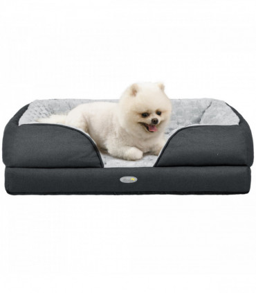 PawHut Dog Bed Calming Pet Bed Dog Mattress for Small Dogs - Charcoal Grey