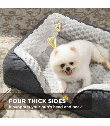 PawHut Dog Bed Calming Pet Bed Dog Mattress for Small Dogs - Charcoal Grey