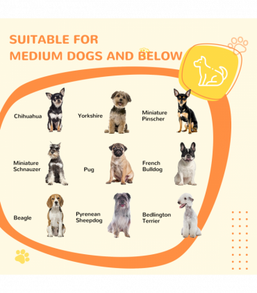 PawHut Dog Crate Furniture End Table with Soft Washable Cushion, Lockable Door