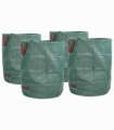 vidaXL Garden Waste Bags 4 pcs Green 66 x 66 x 83.5 cm Polypropylene