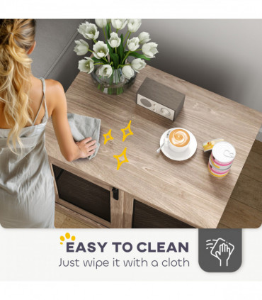 PawHut Dog Crate Furniture with Flip-up Top, 2 Doors, for Extra Large Dogs