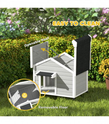 PawHut Dog Crate Furniture with Flip-up Top, 2 Doors, for Large Dogs