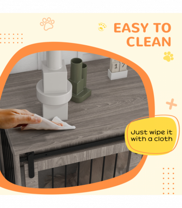 PawHut Dog Crate Furniture with Removable Cushion for XL Dogs - Brown