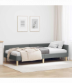 vidaXL Corner Bed Frame Other with Headboard Dark grey 80 x 200 cm