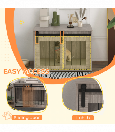 PawHut Dog Crate Furniture with Removable Cushion, for Medium Dogs - Brown