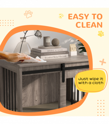 PawHut Dog Crate Furniture with Removable Cushion, for Medium Dogs - Brown