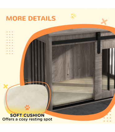 PawHut Dog Crate Furniture with Removable Cushion, for Medium Dogs - Brown